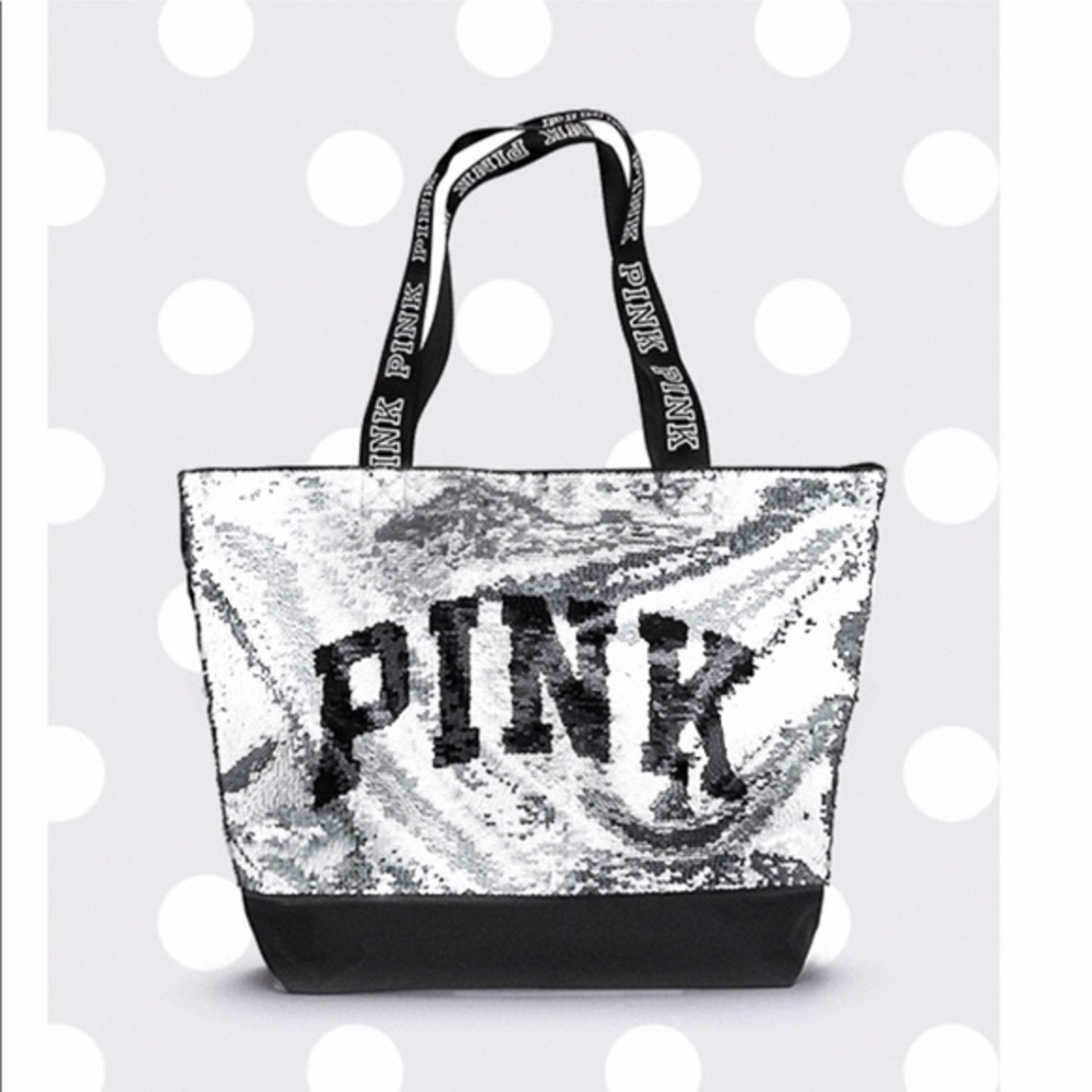 VS Pink Bling Flip Sequin Tote